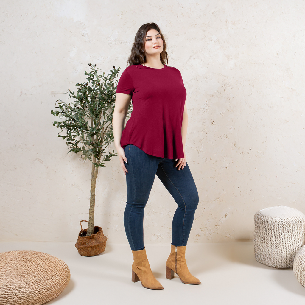 Short Sleeve Tunic Top – Loose Fit Blouse for Casual Wear