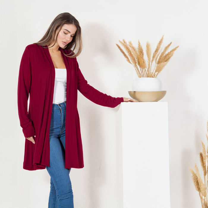 Long Sleeve Cardigan (Straight Hem)