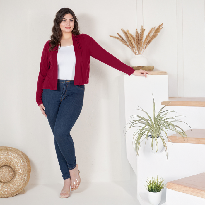 Long Sleeve Cropped Cardigan