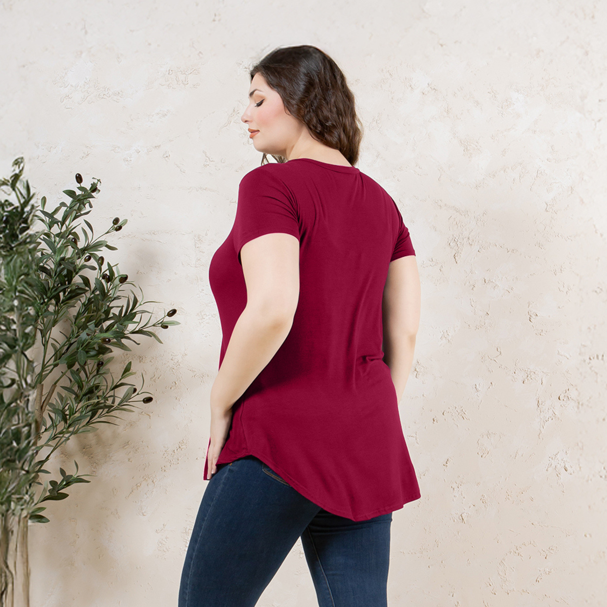 Short Sleeve Tunic Top – Loose Fit Blouse for Casual Wear