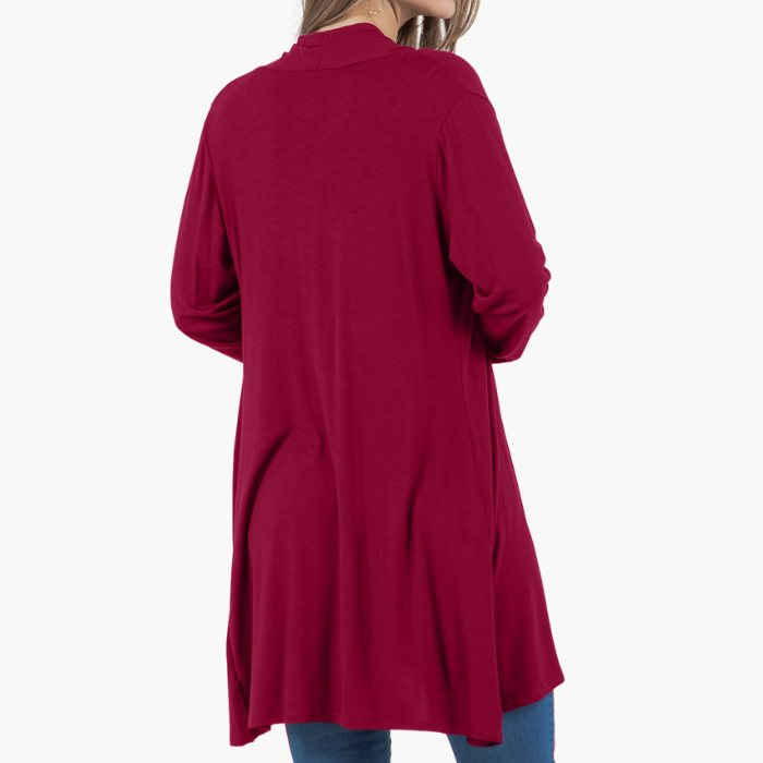 Long Sleeve Cardigan (Straight Hem)
