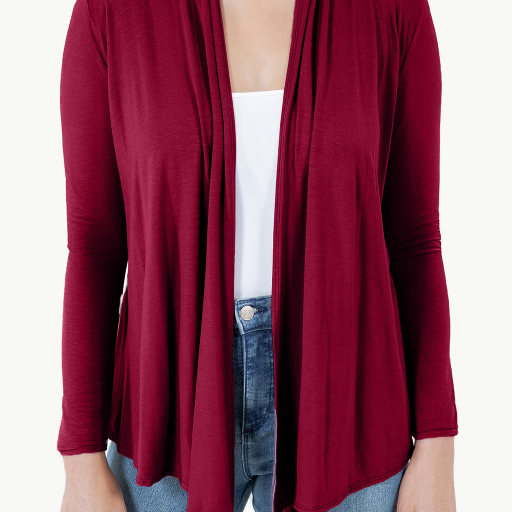 Long Sleeve Cardigan – Open Front Lightweight Cardigan