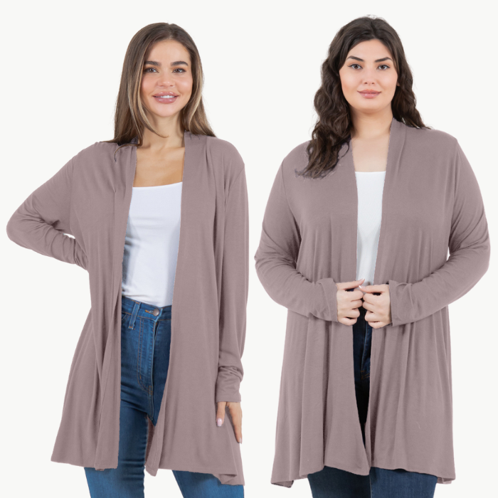 Long Sleeve Cardigan (Straight Hem)