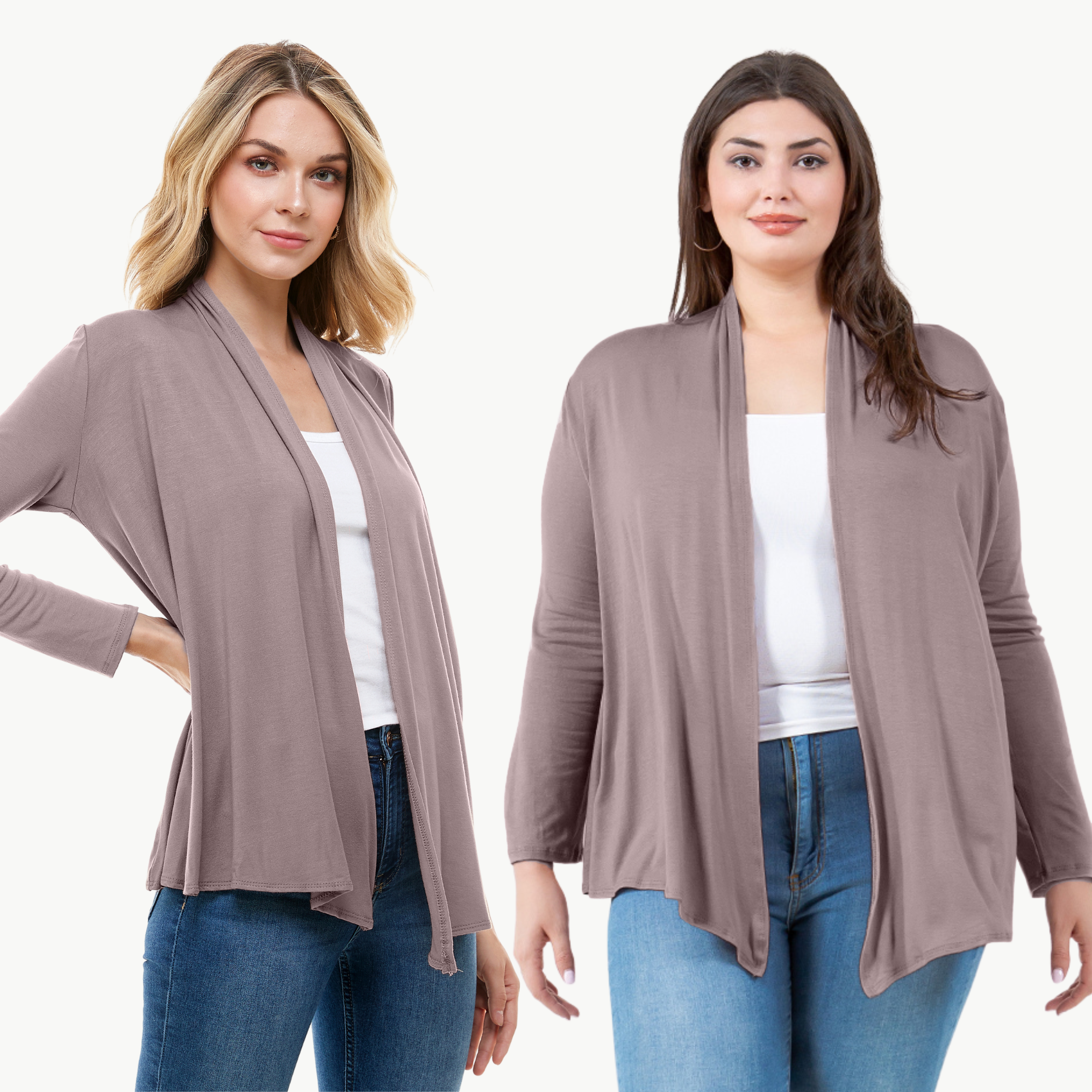 Long Sleeve Cardigan – Open Front Lightweight Cardigan