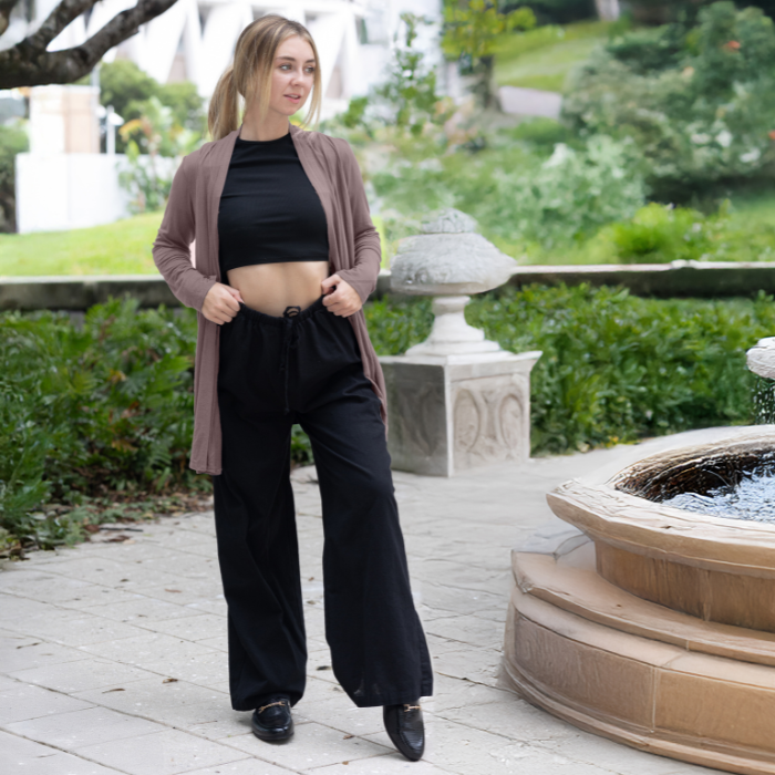 Long Sleeve Cardigan (Straight Hem)