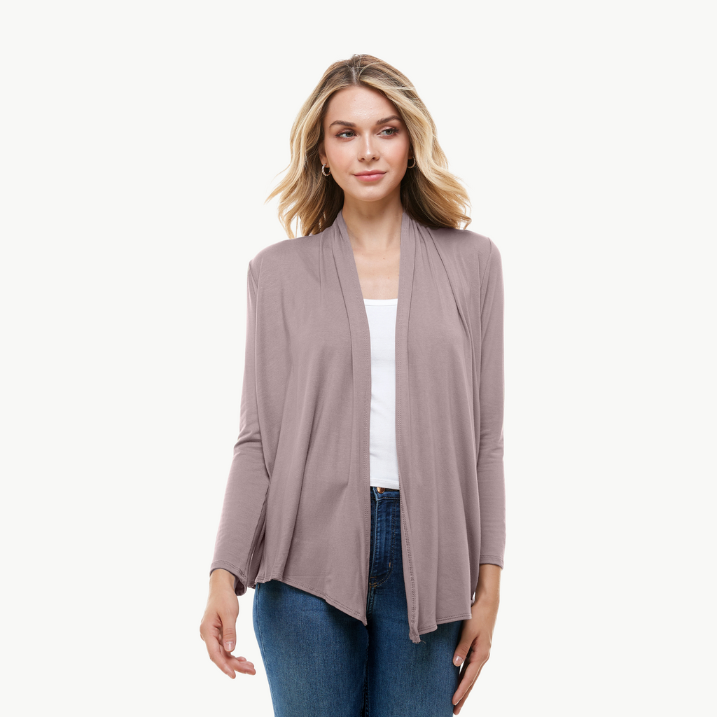 Long Sleeve Cardigan – Open Front Lightweight Cardigan