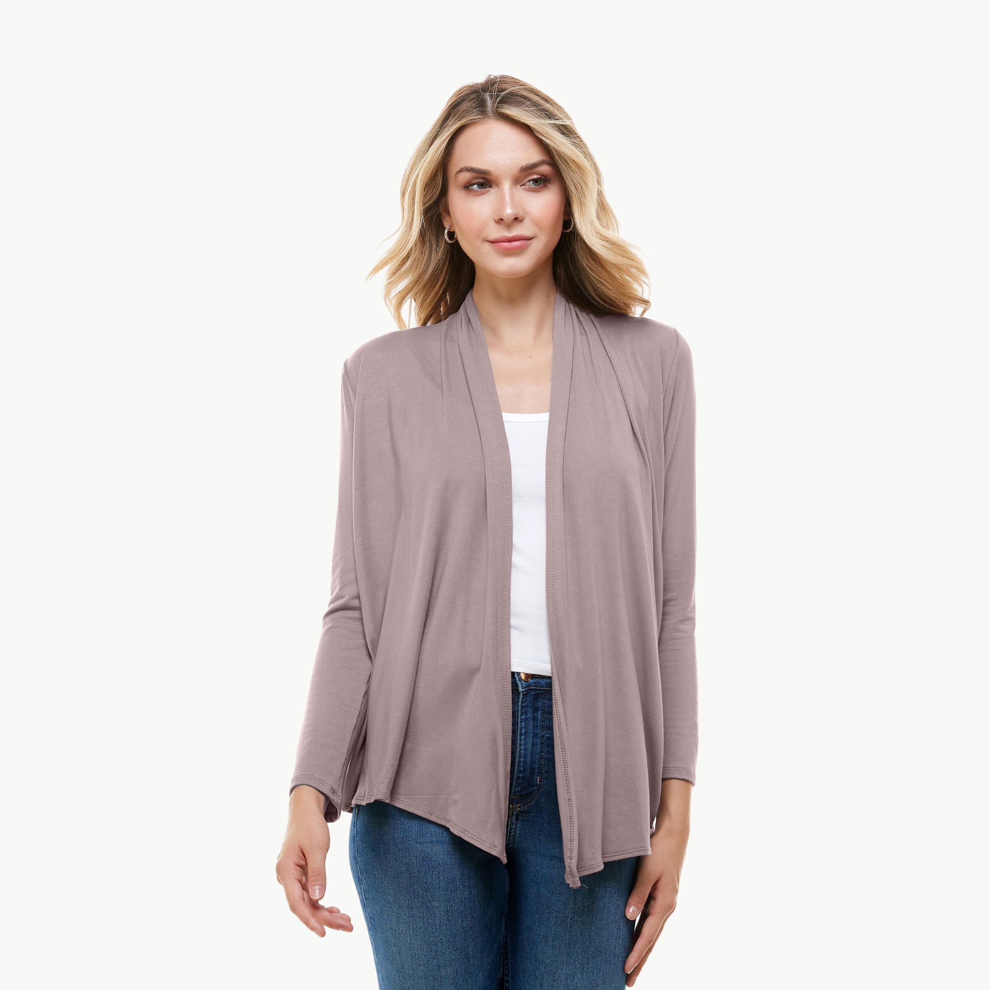 Long Sleeve Cardigan – Open Front Lightweight Cardigan