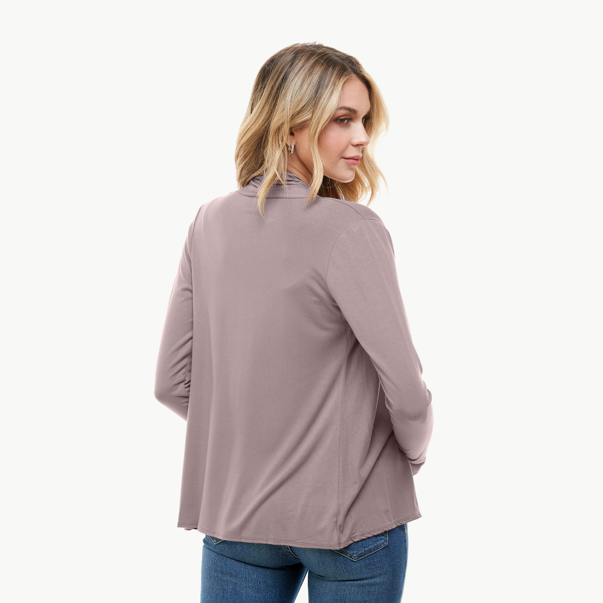 Long Sleeve Cardigan – Open Front Lightweight Cardigan
