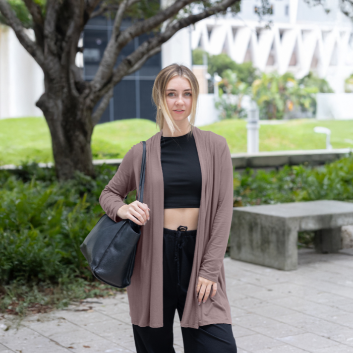Long Sleeve Cardigan (Straight Hem)