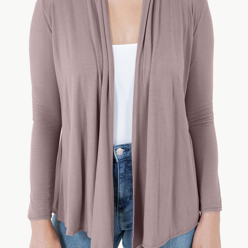 Long Sleeve Cardigan – Open Front Lightweight Cardigan