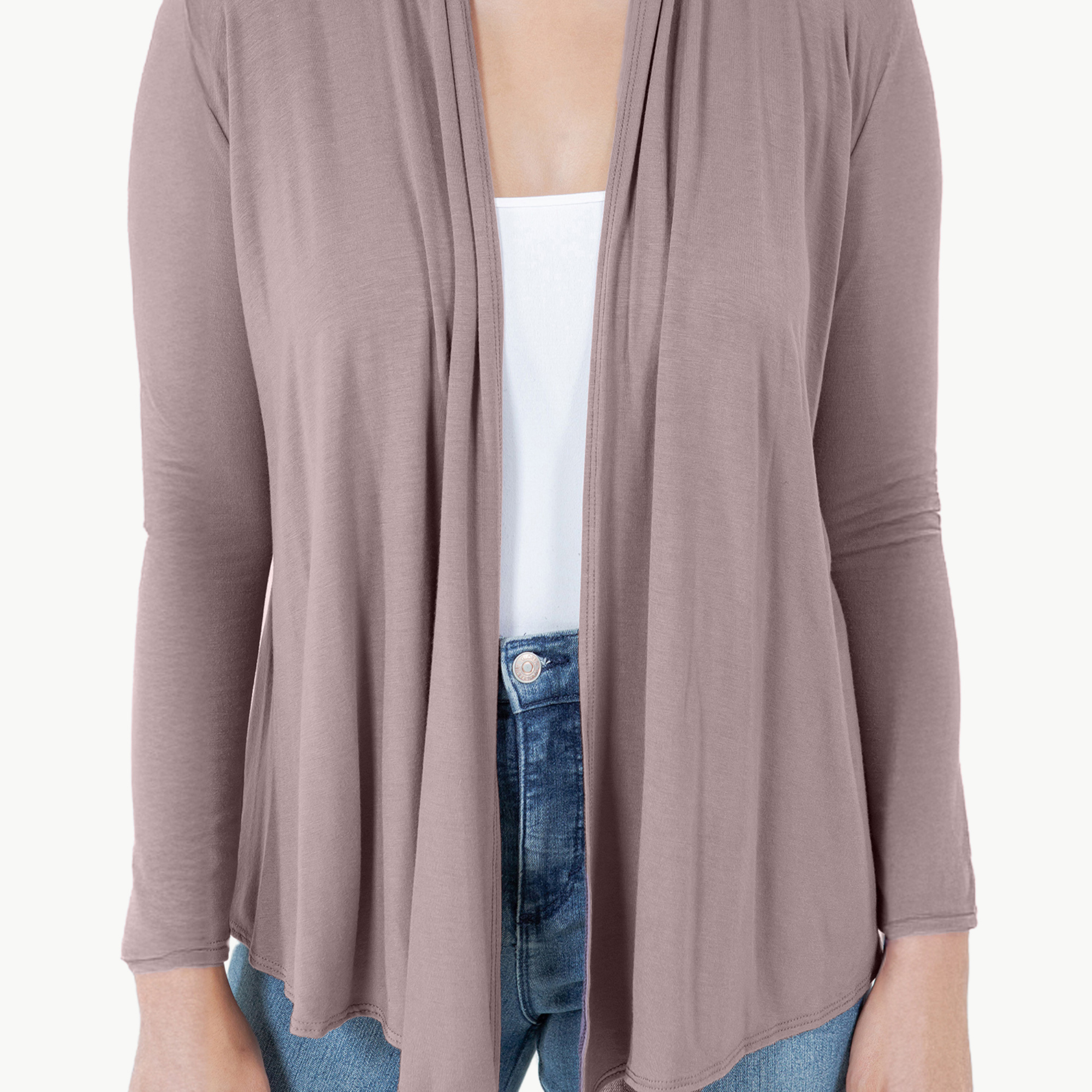 Long Sleeve Cardigan – Open Front Lightweight Cardigan