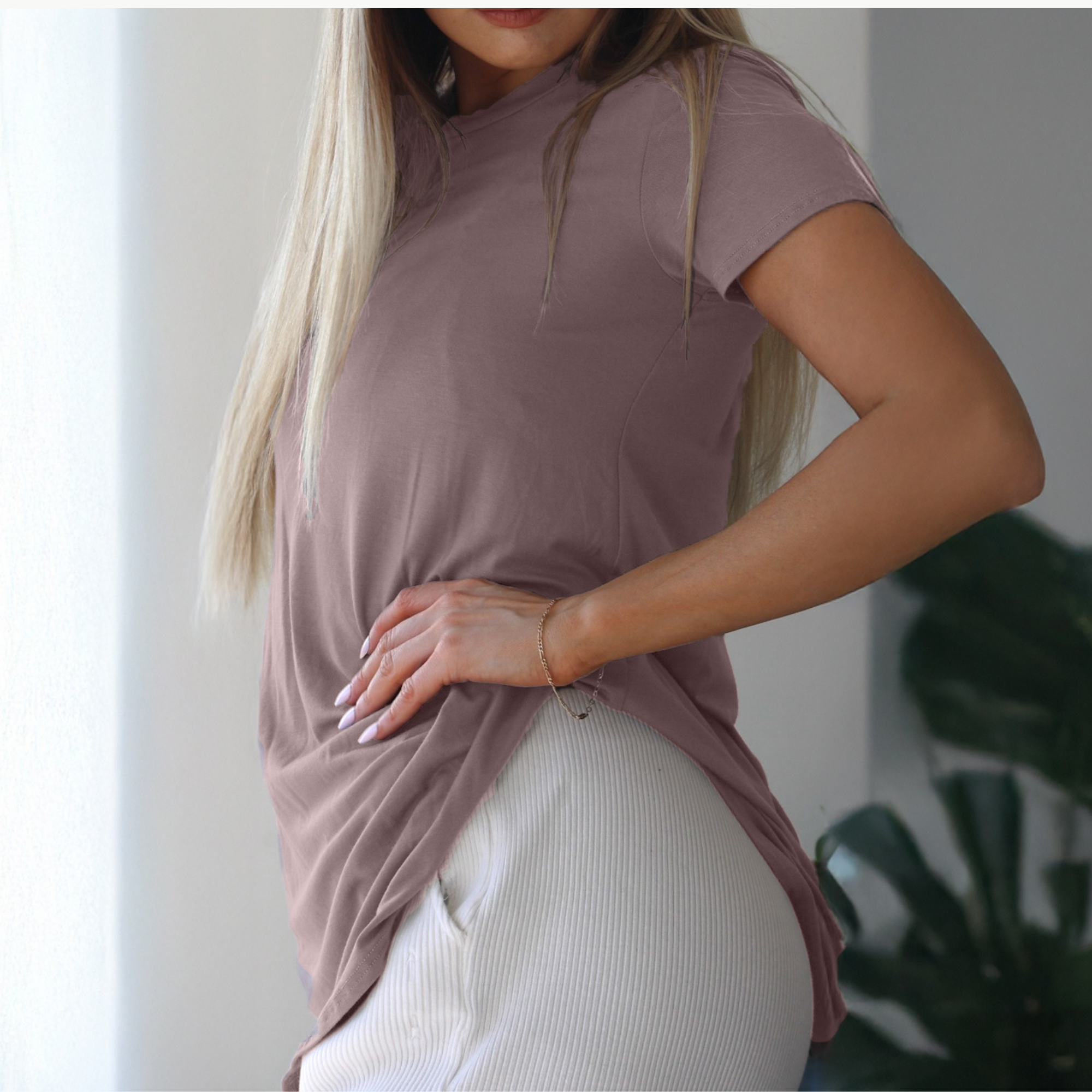 Short Sleeve Tunic Top – Loose Fit Blouse for Casual Wear