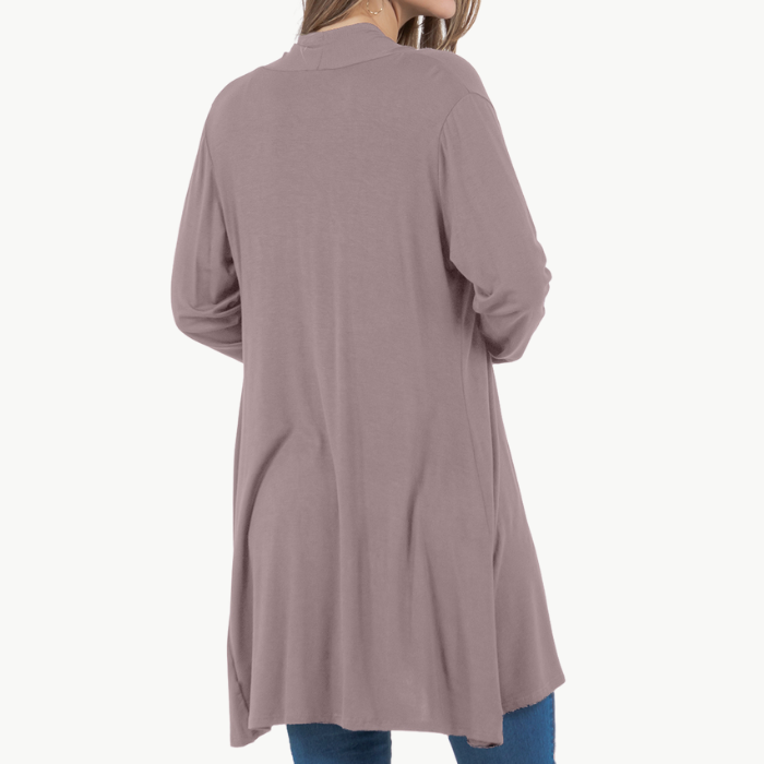 Long Sleeve Cardigan (Straight Hem)