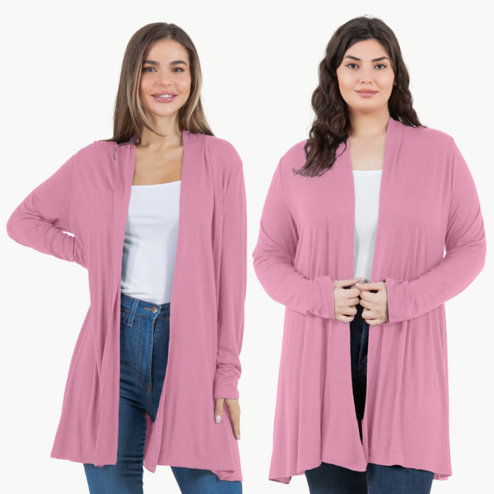 Long Sleeve Cardigan (Straight Hem)