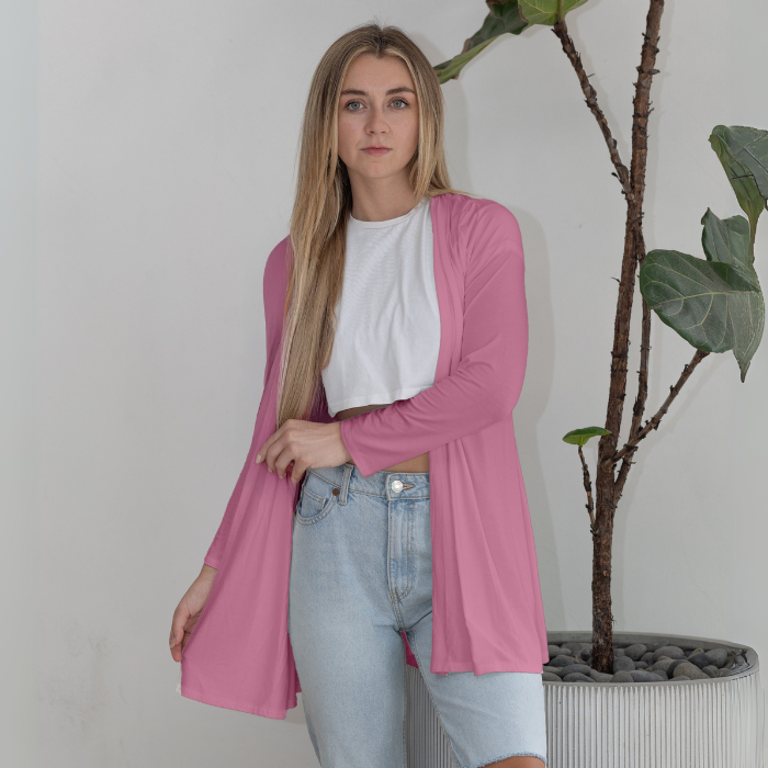 Long Sleeve Cardigan (Straight Hem)