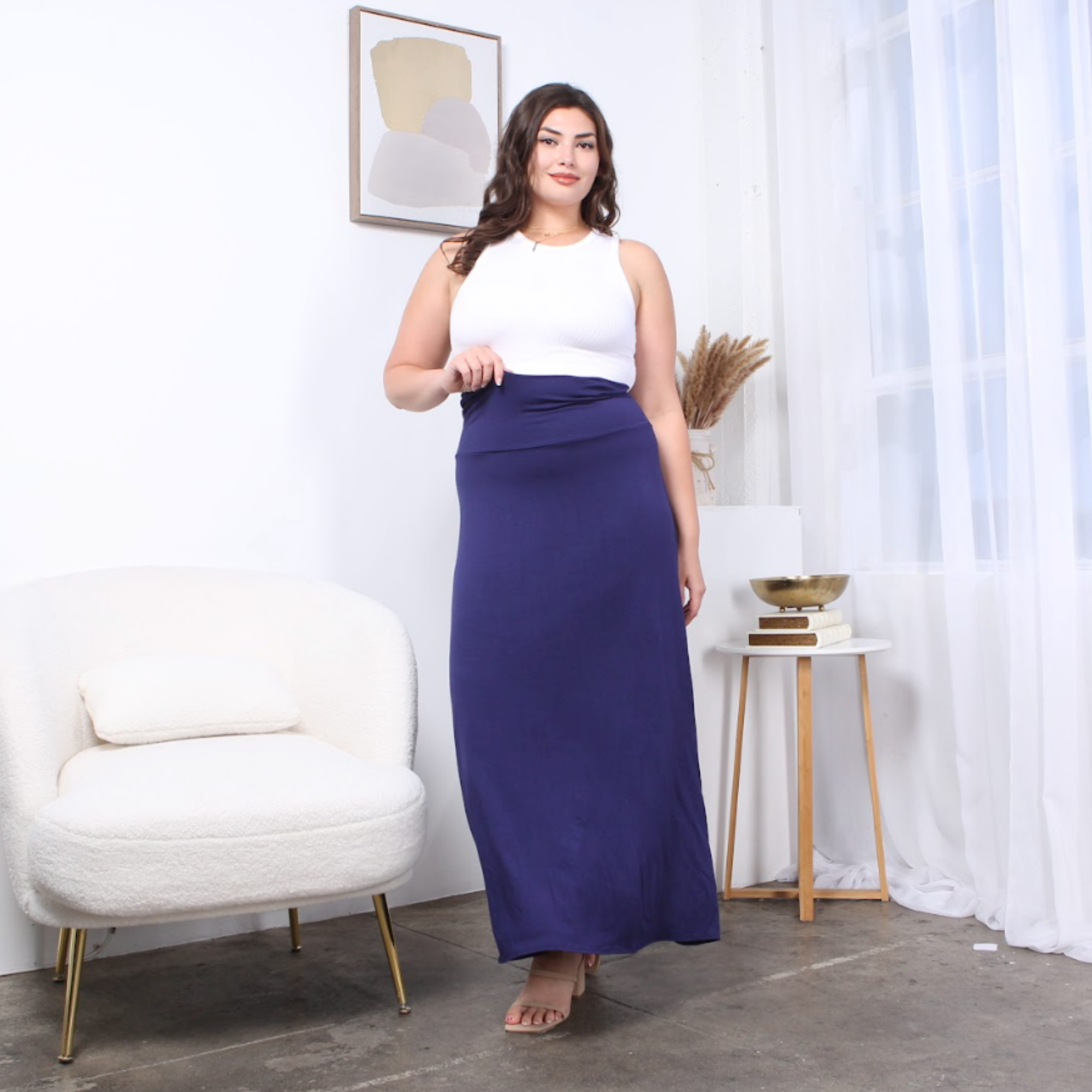 Maxi Skirt – High Waist Flowy Long Skirt for Casual & Dressy Outfits