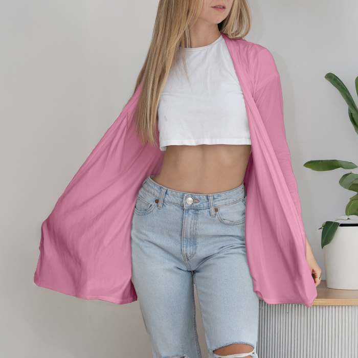 Long Sleeve Cardigan (Straight Hem)
