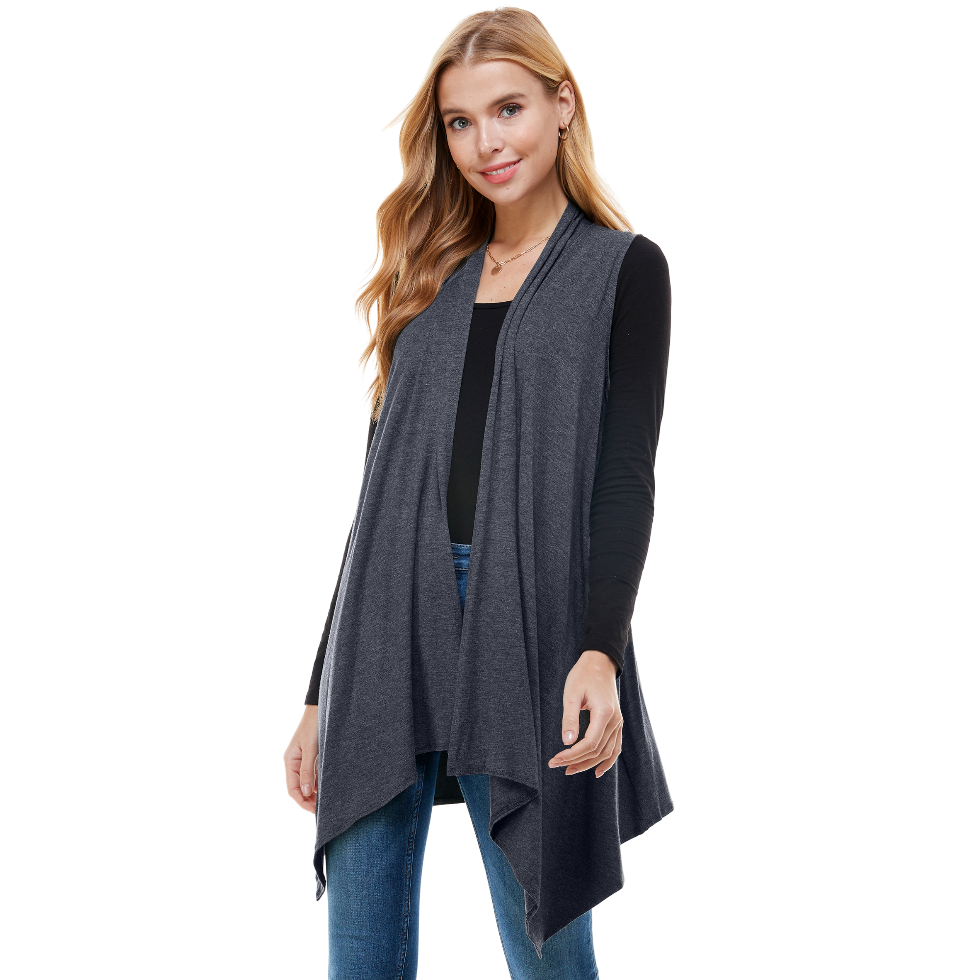 3-Pack Sleeveless Cardigan – Open Front Lightweight Azules 2DC