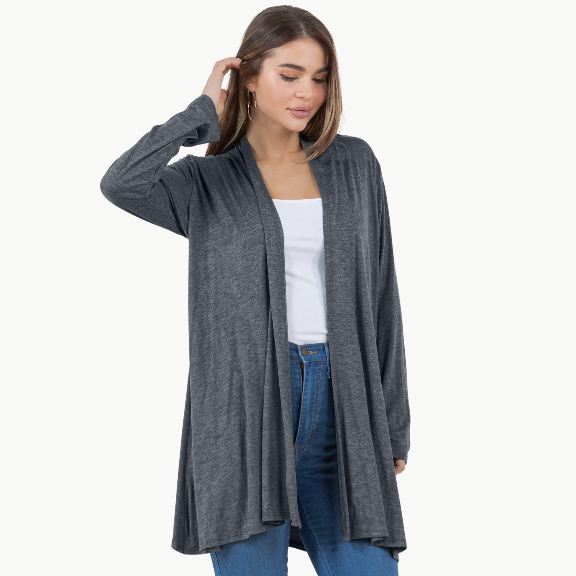 3-Pack Long Sleeve Cardigan (Straight Hem) Azules 2DC
