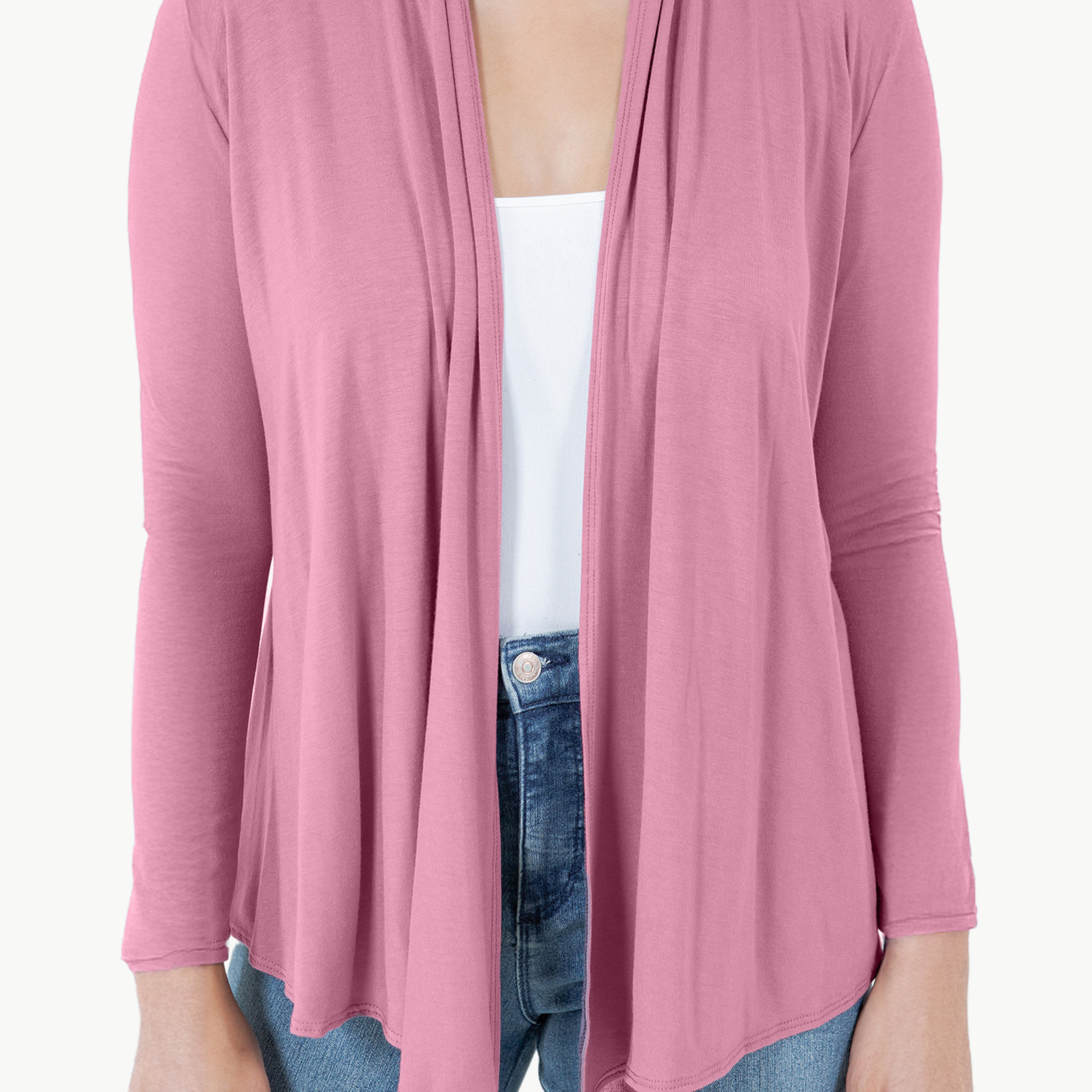 Long Sleeve Cardigan – Open Front Lightweight Cardigan