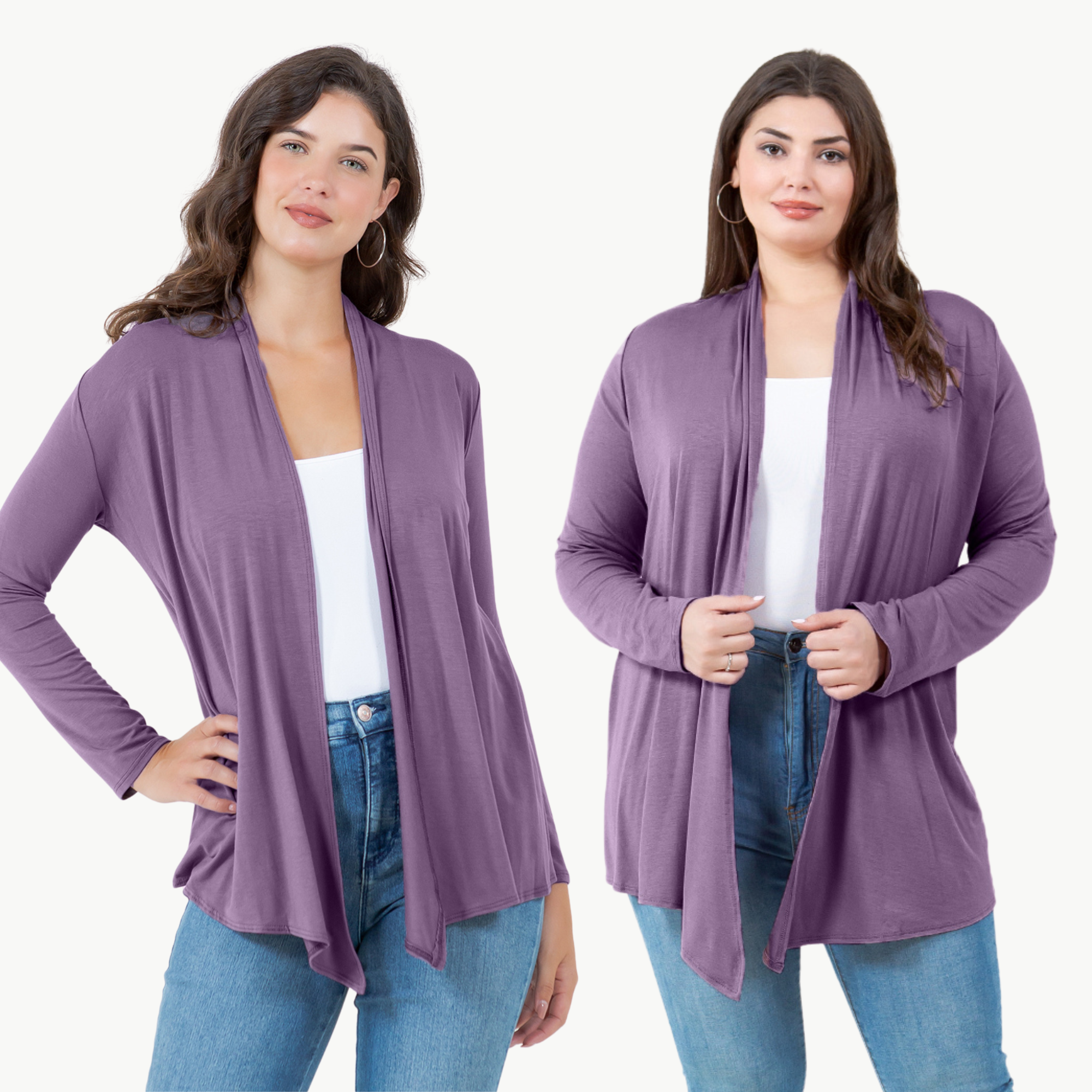 Long Sleeve Cardigan – Open Front Lightweight Cardigan