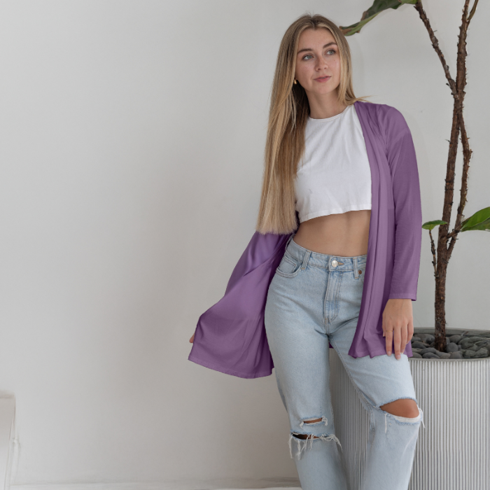 Long Sleeve Cardigan (Straight Hem)