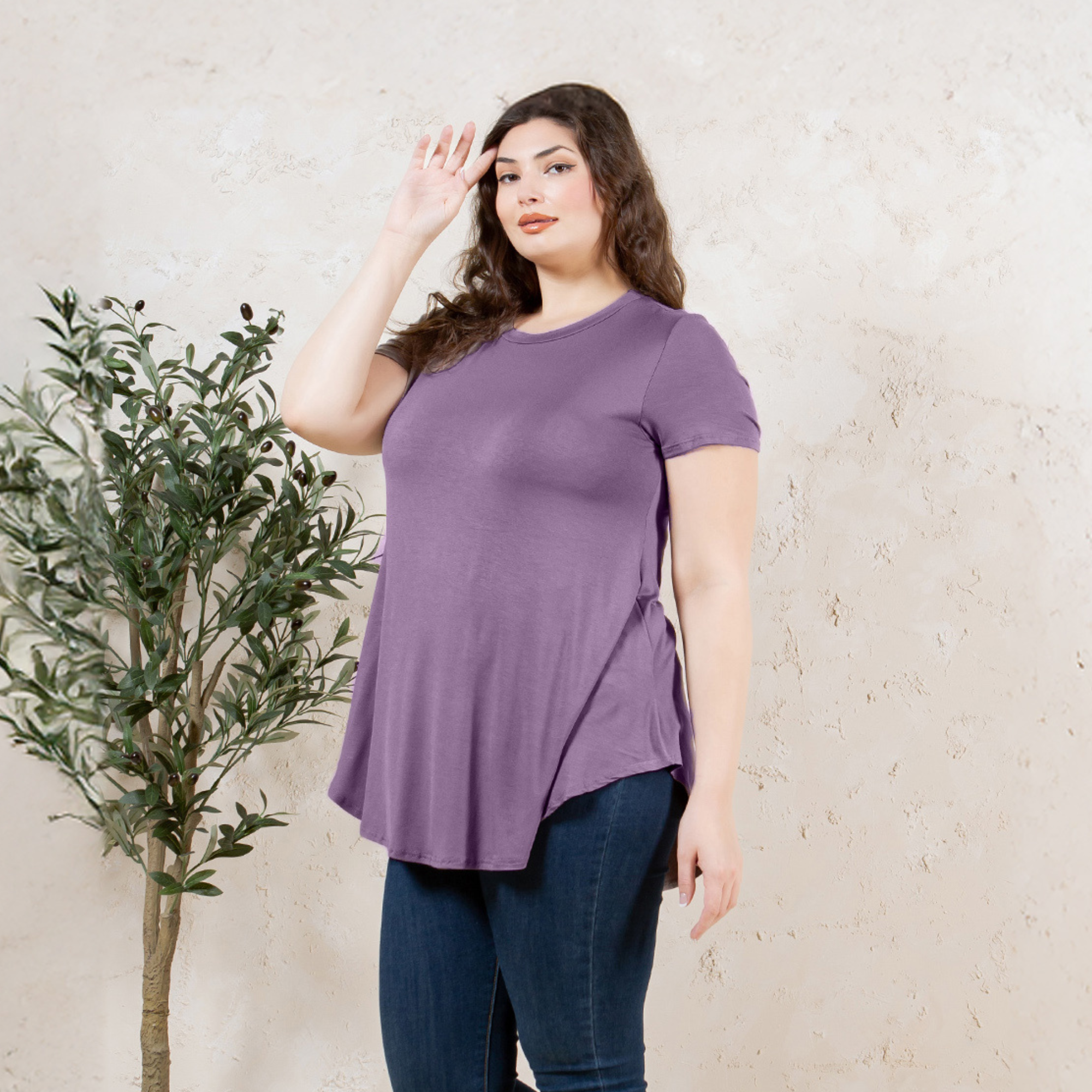 Short Sleeve Tunic Top – Loose Fit Blouse for Casual Wear