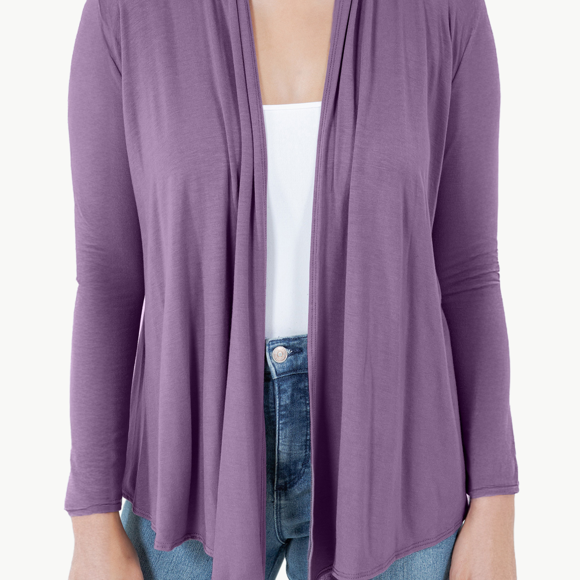 Long Sleeve Cardigan – Open Front Lightweight Cardigan