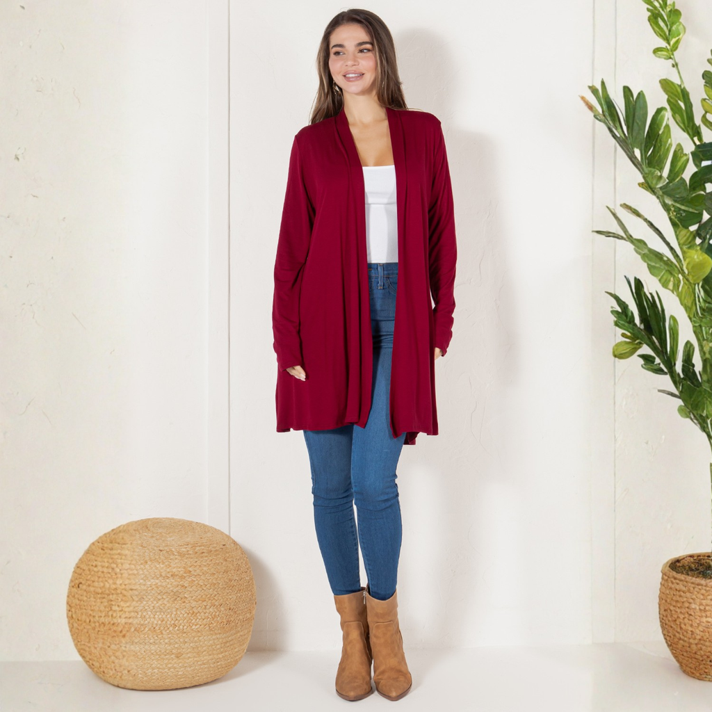 3-Pack Long Sleeve Cardigan (Straight Hem) Azules 2DC