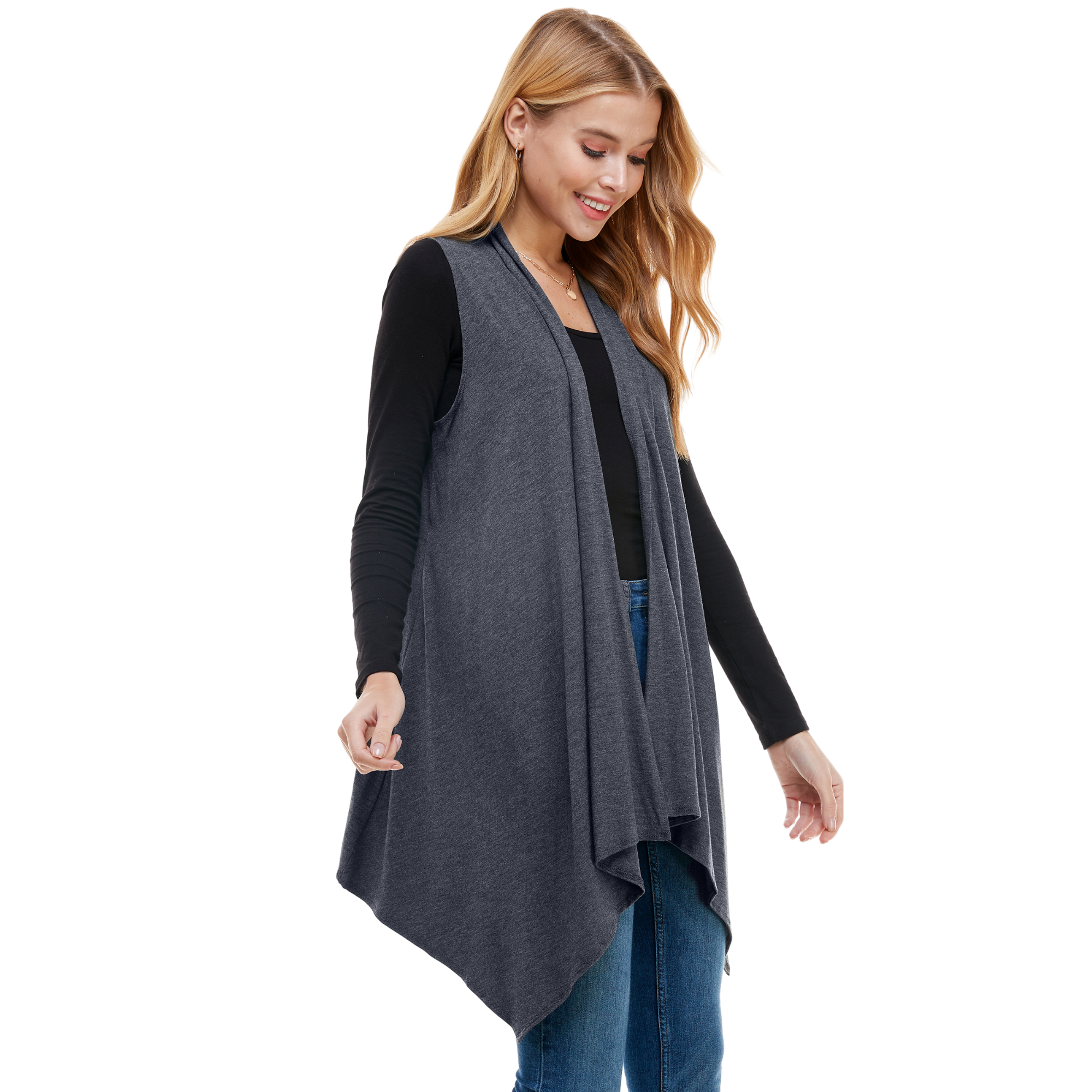 3-Pack Sleeveless Cardigan – Open Front Lightweight Azules 2DC