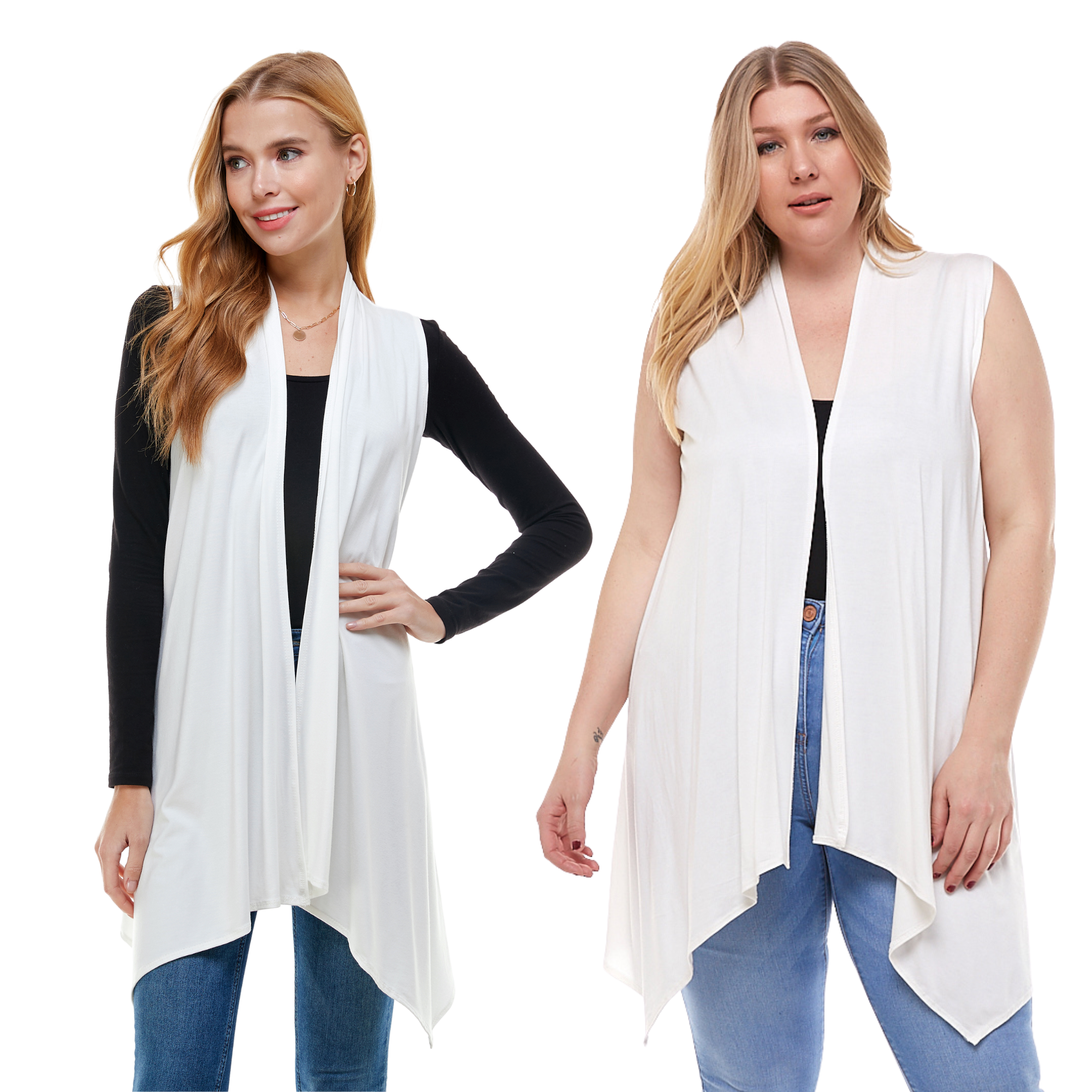 Sleeveless Cardigan – Open Front Lightweight