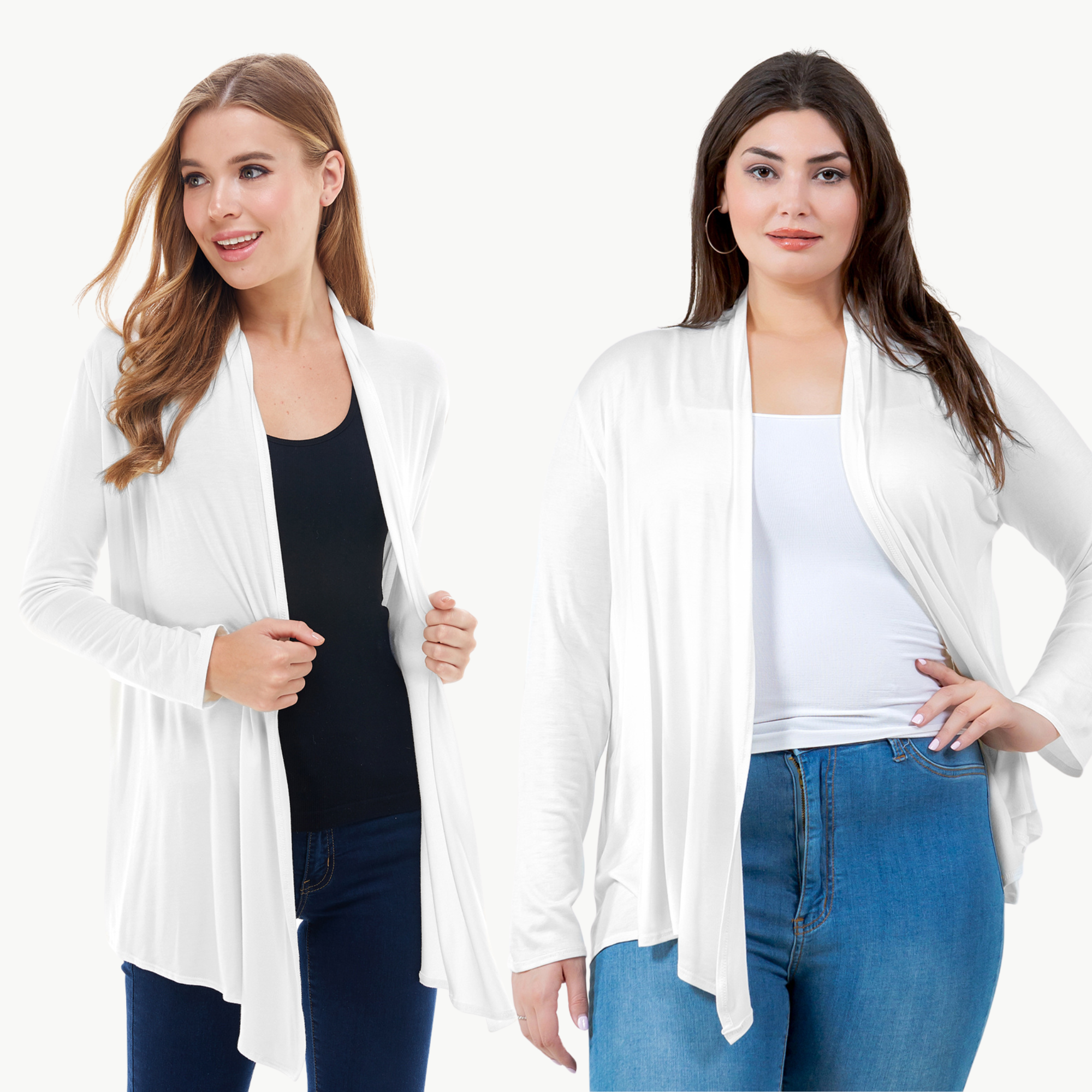Long Sleeve Cardigan – Open Front Lightweight Cardigan