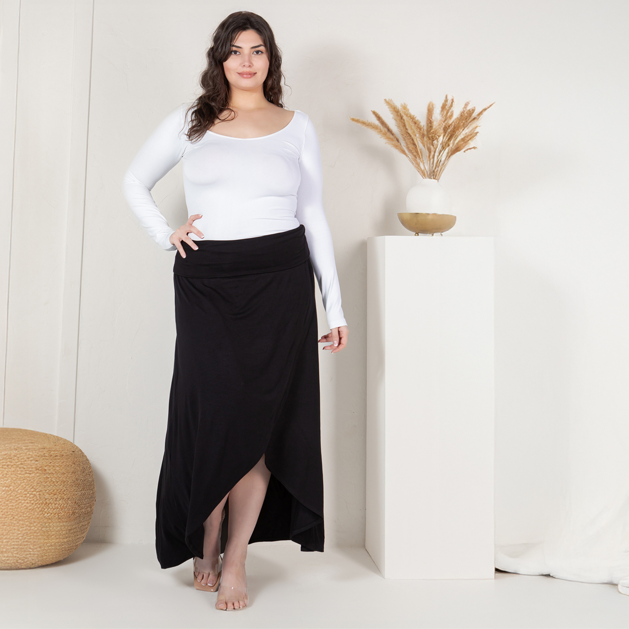 3-Pack Cross over Midi Skirt Azules 2DC