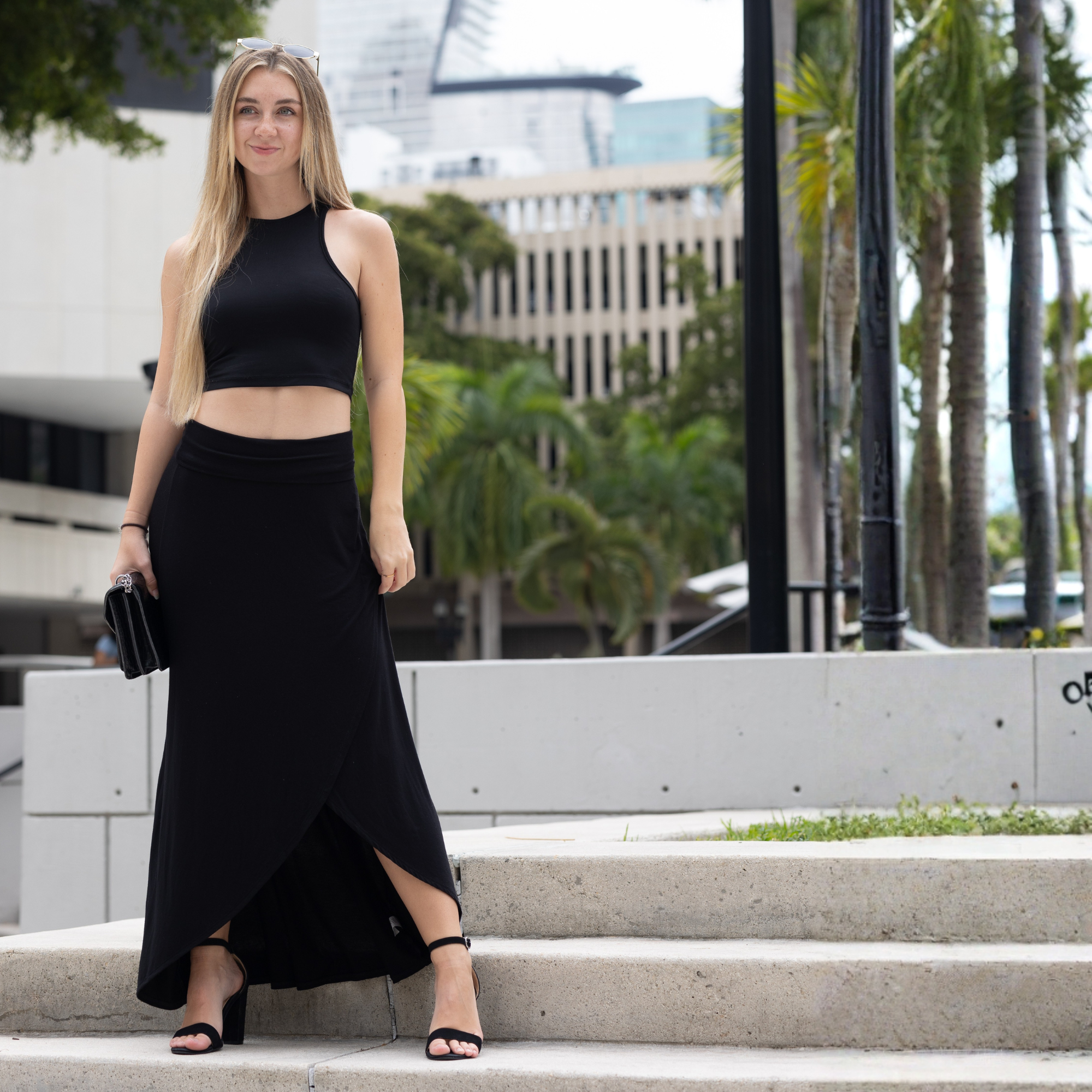 3-Pack Cross over Midi Skirt Azules 2DC