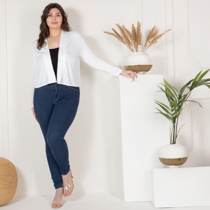 Long Sleeve Cropped Cardigan