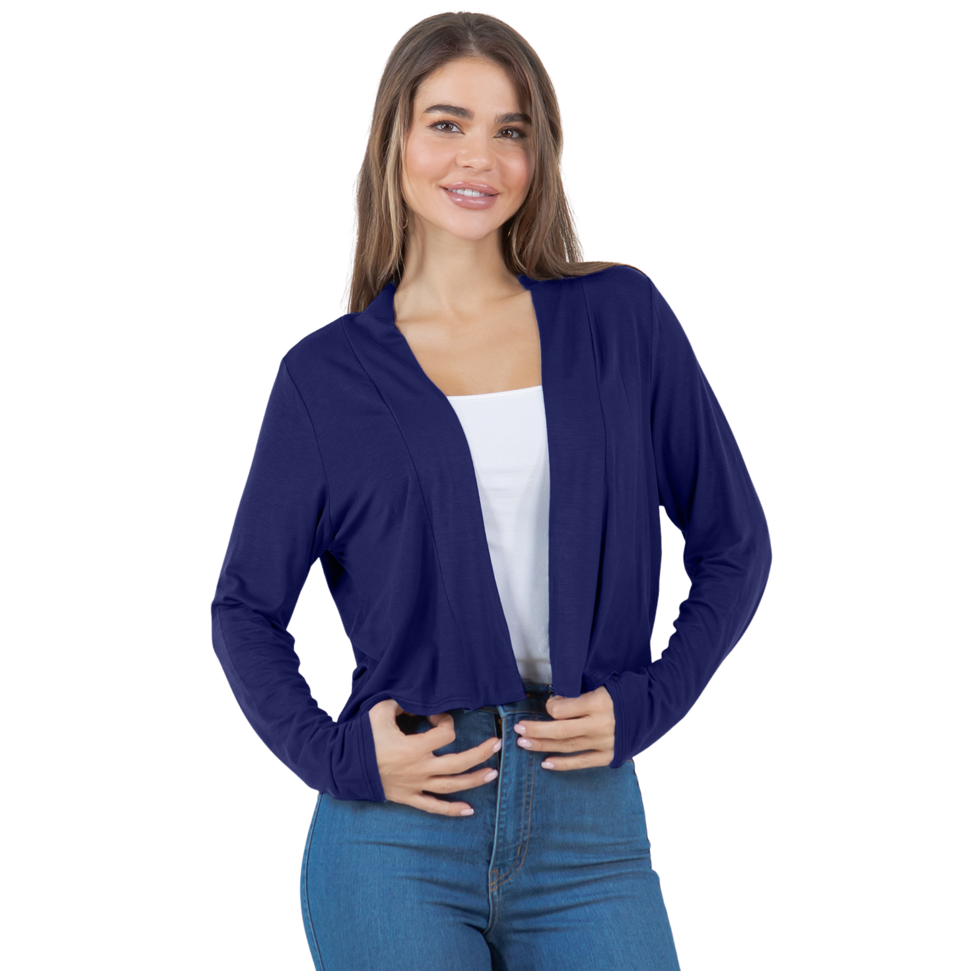 3-Pack Long Sleeve Cropped Cardigan Azules 2DC