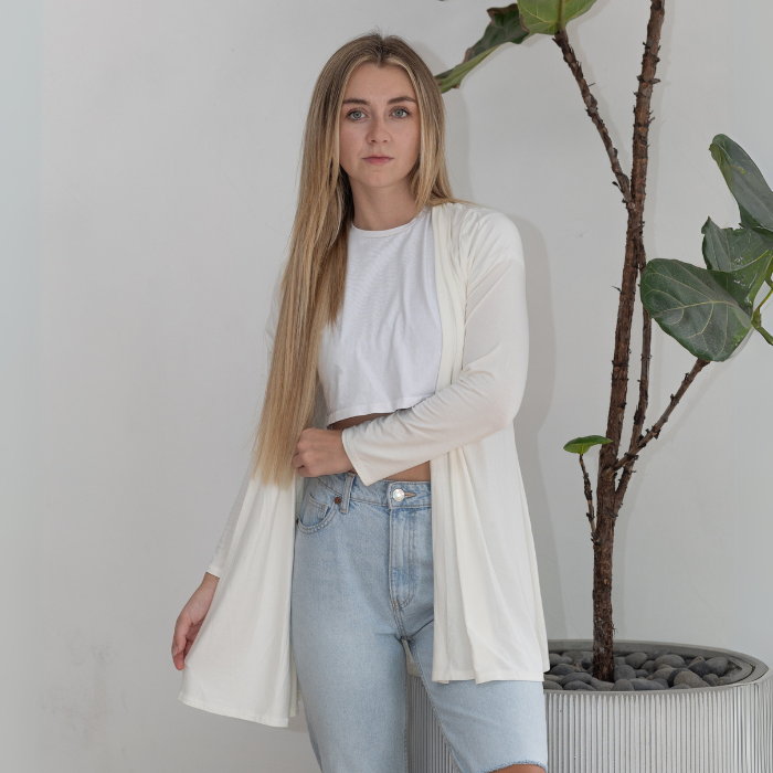 Long Sleeve Cardigan (Straight Hem)