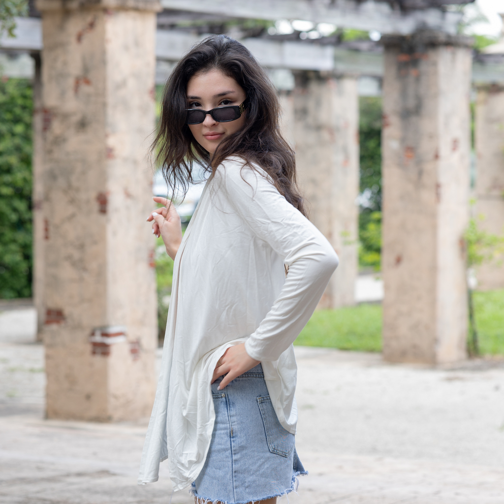 Long Sleeve Cardigan – Open Front Lightweight Cardigan