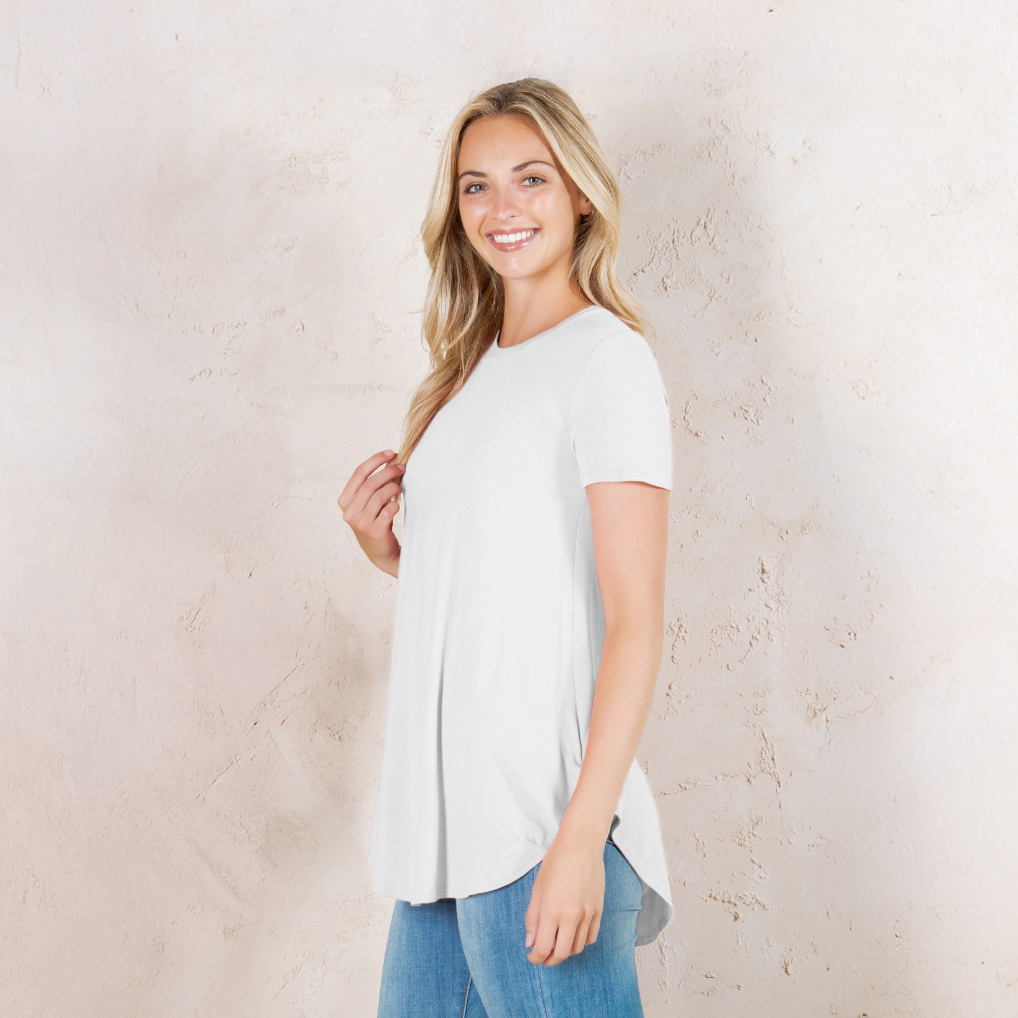 Short Sleeve Tunic Top – Loose Fit Blouse for Casual Wear