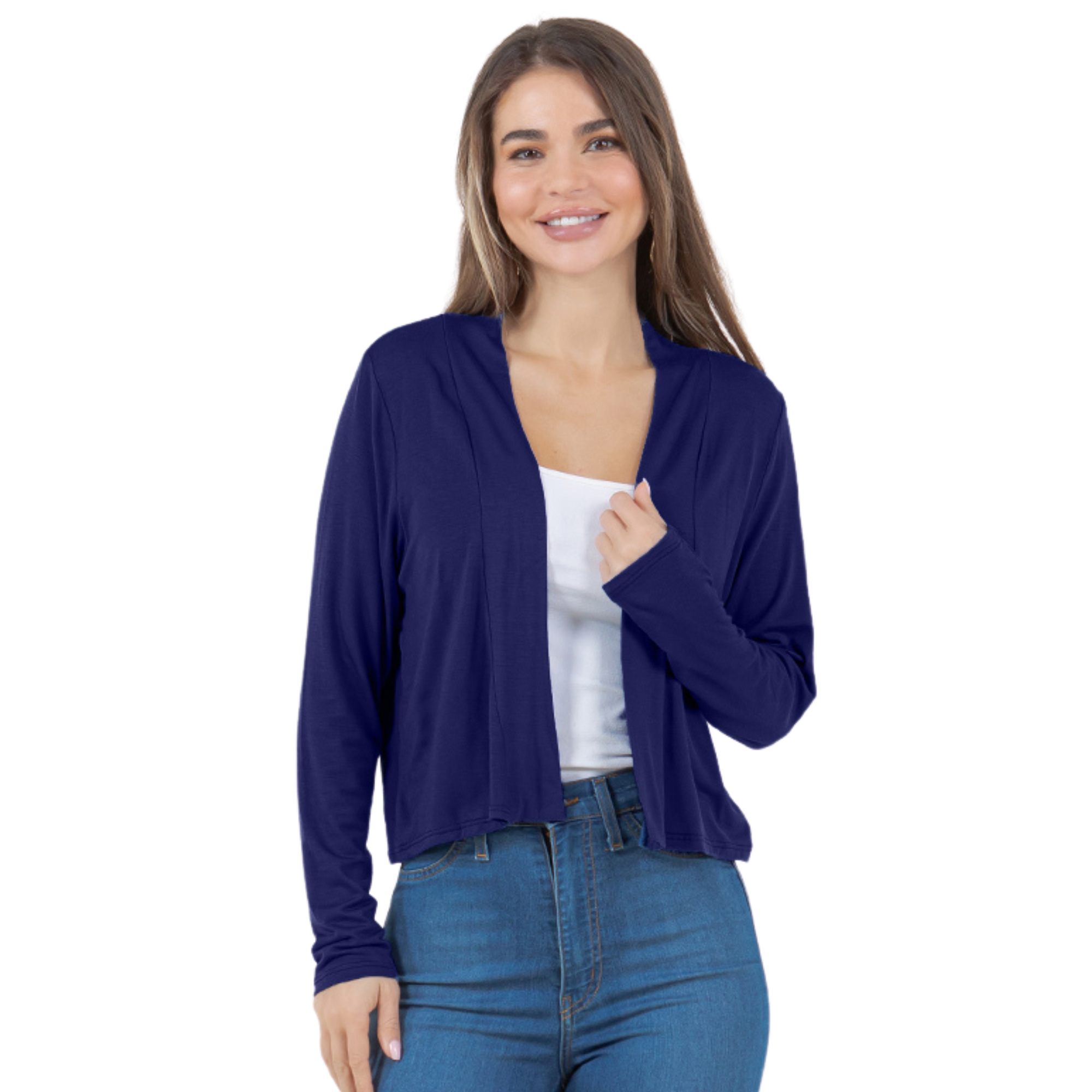 3-Pack Long Sleeve Cropped Cardigan Azules 2DC