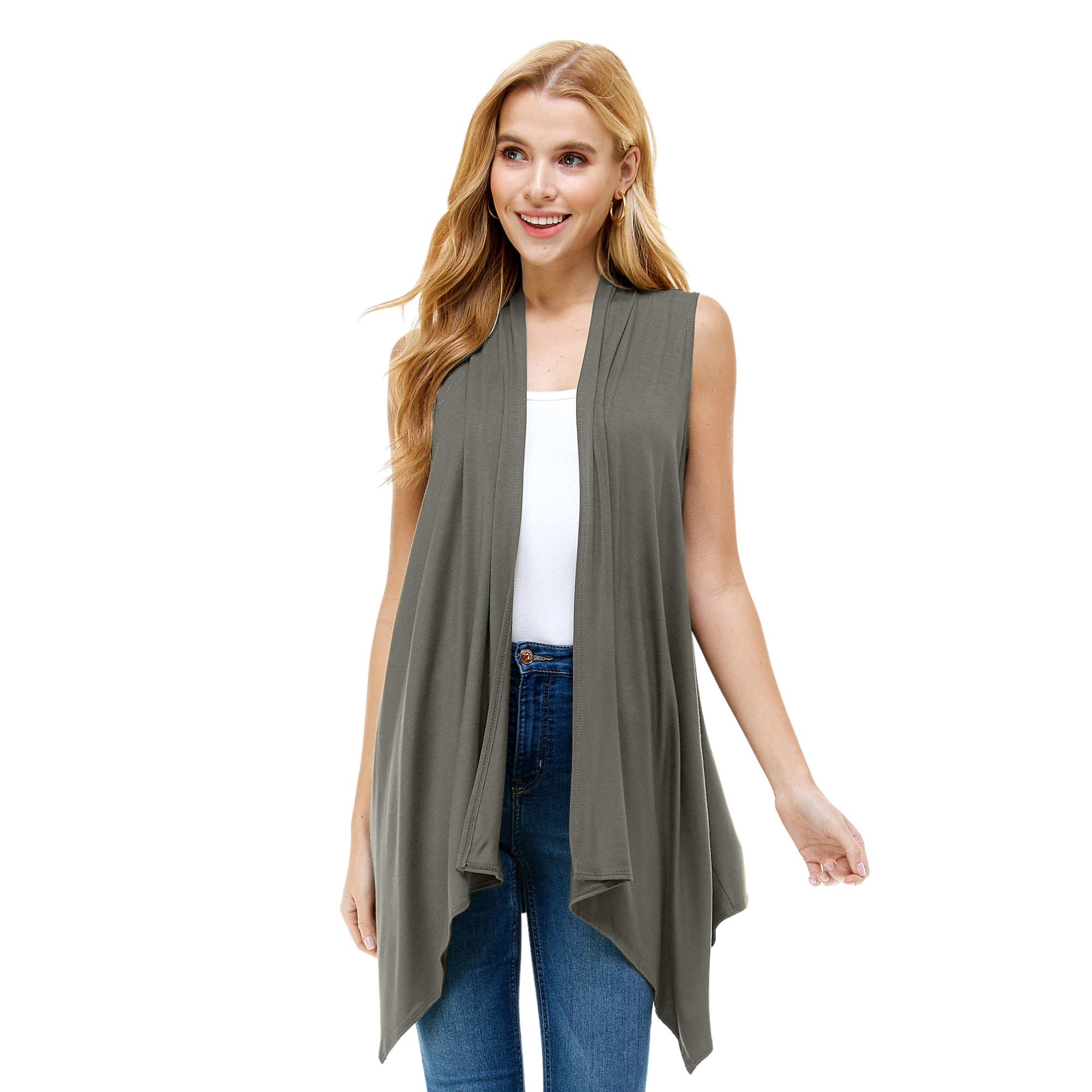 3-Pack Sleeveless Cardigan – Open Front Lightweight Azules 2DC