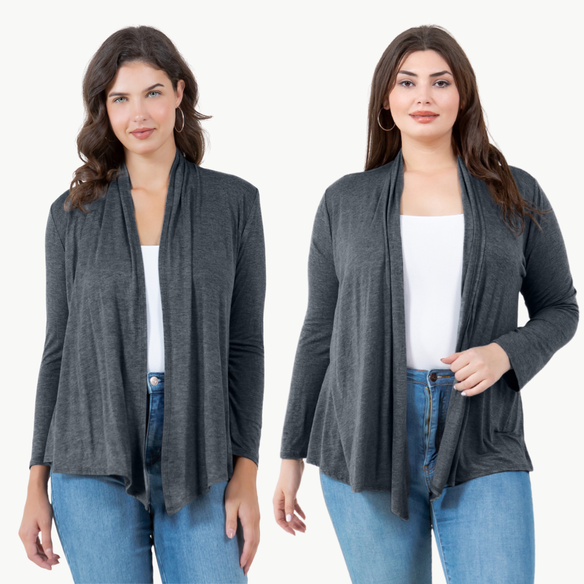 Long Sleeve Cardigan – Open Front Lightweight Cardigan
