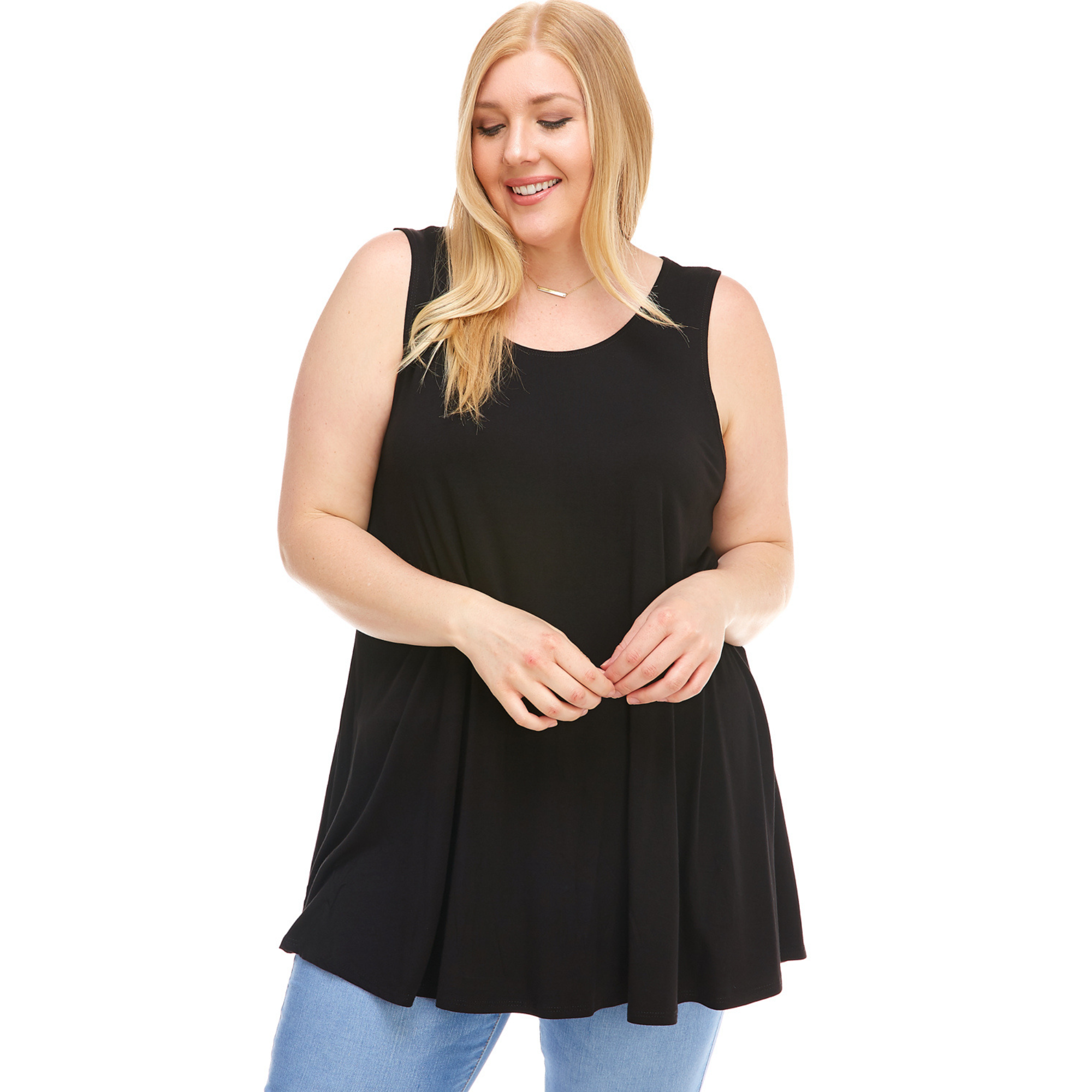 3-Pack Sleeveless Tunic Top – Long Loose Fit Tank Blouse for Casual Wear Azules 2DC