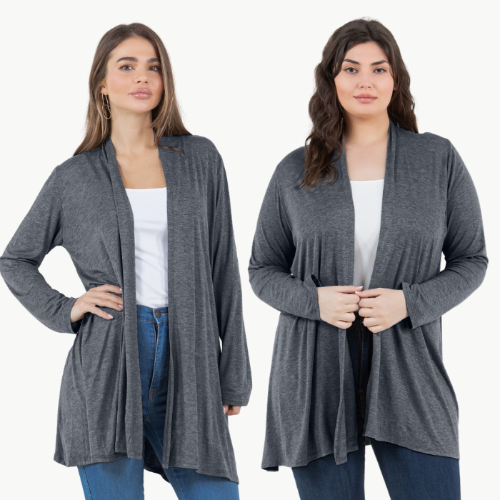 Long Sleeve Cardigan (Straight Hem)