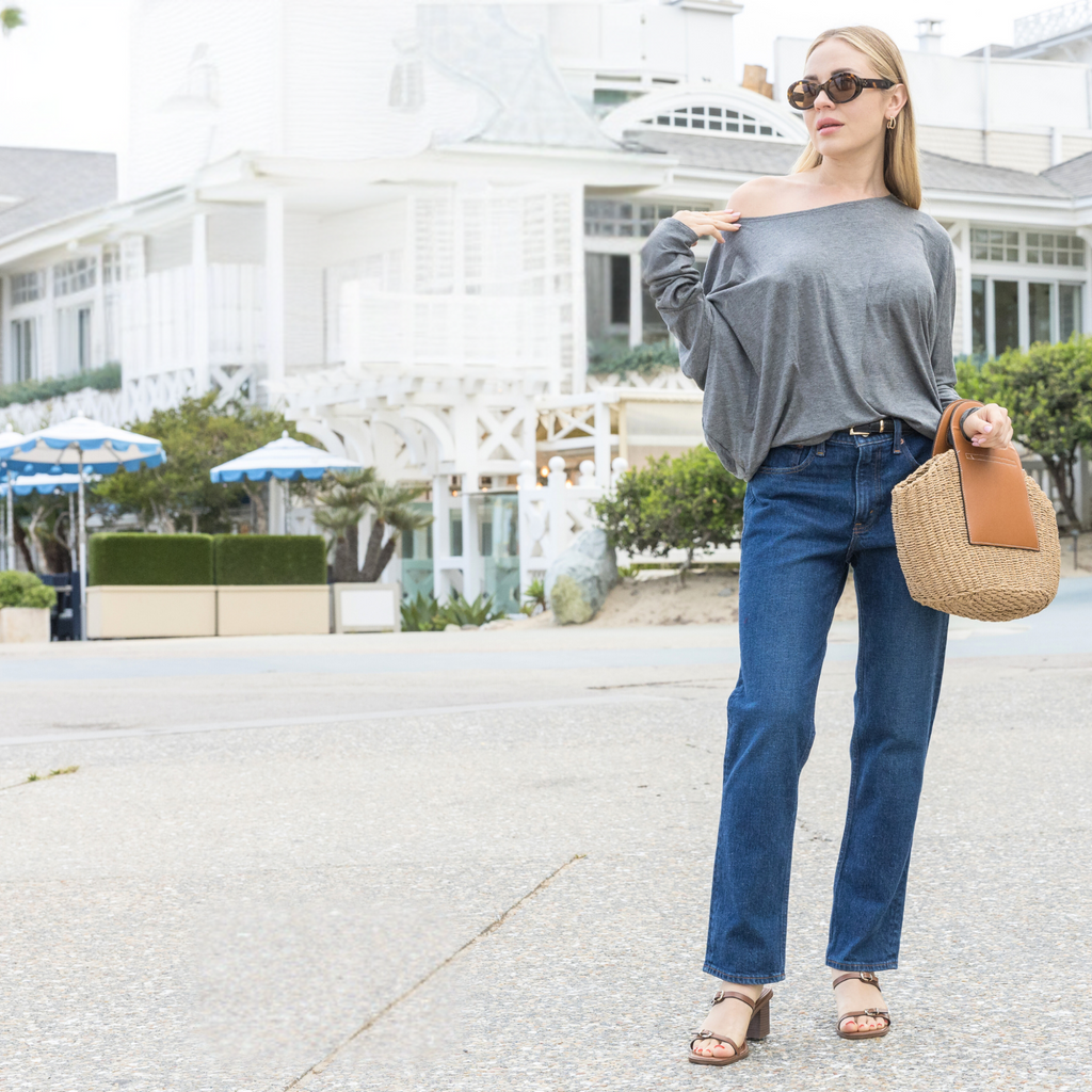Dolman Top – Oversized Off Shoulder Batwing Long Sleeve Sweater Tunic Blouse