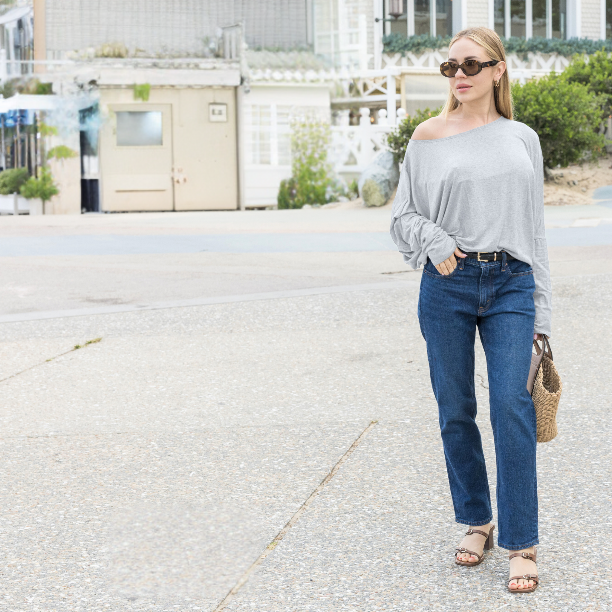 Dolman Top – Oversized Off Shoulder Batwing Long Sleeve Sweater Tunic Blouse