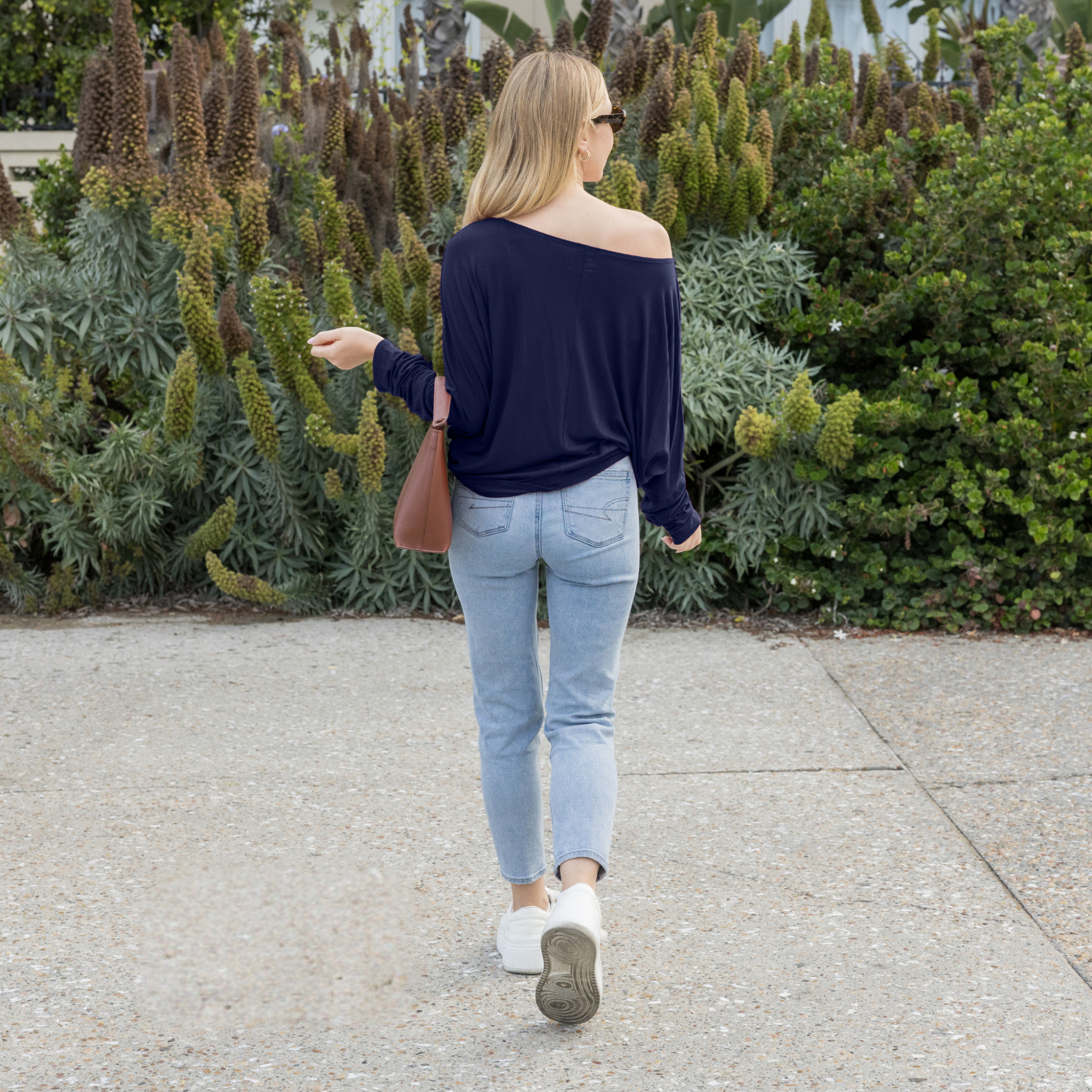 Dolman Top – Oversized Off Shoulder Batwing Long Sleeve Sweater Tunic Blouse